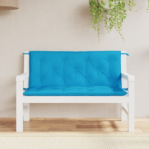 Garden Bench Cushion Light Blue 47.2"x(19.7"+19.7")x2.8" Oxford Fabric A949-315008