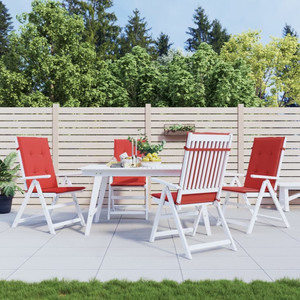 Garden Highback Chair Cushions 4 pcs Red 47.2"x19.7"x1.2" Fabric A949-43188