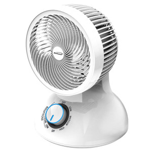 Brentwood 6 Inch Three Speed Oscllating Circulator Desktop Fan with Timer and Remote Control in Whi D970-F-650MW