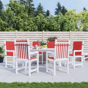 Garden Lowback Chair Cushions 6 pcs Red 39.4"x19.7"x1.2" Oxford Fabric A949-314137