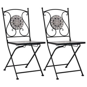 Mosaic Bistro Chairs 2 pcs Gray A949-46716