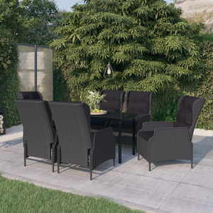 7 Piece Patio Dining Set Dark Gray A949-3099640
