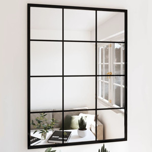 Wall Mirror Black 31.5"x23.6" Metal A949-342207