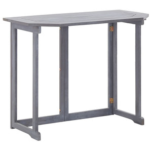 Folding Balcony Table 35.4"x19.7"x29.1" Solid Acacia Wood A949-46326