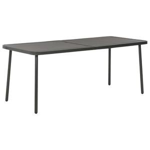 Patio Table Dark Gray 70.9"x32.7"x28.3" Steel A949-46632