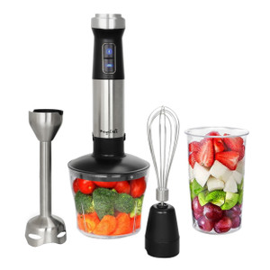 MegaChef 4 in 1 Multipurpose Immersion Hand Blender With Speed Control and Accessories D970-MC-158C