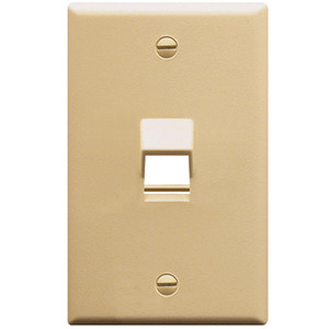Faceplate angled 1-gang 1-port ivory C403-TDICC-IC107DA1IV