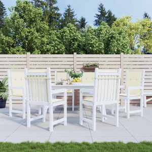 Garden Lowback Chair Cushions 6 pcs Cream 39.4"x19.7"x1.2" Oxford Fabric A949-314133