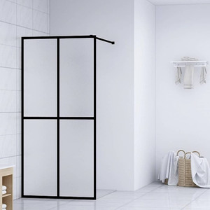  Walk-in Shower Screen Frosted Tempered Glass 46.5"x74.8 A949-145692