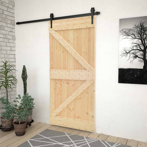  Door NARVIK 39.37 x 82.68 in Solid Pine Wood (Untreated) A949-351044