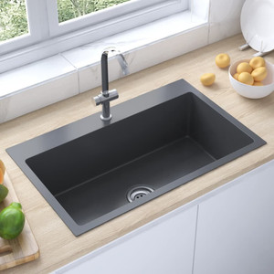  Handmade Kitchen Sink Black Stainless Steel A949-51515