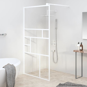  Walk-in Shower Wall 45.3"x76.8" ESG Glass White A949-151871