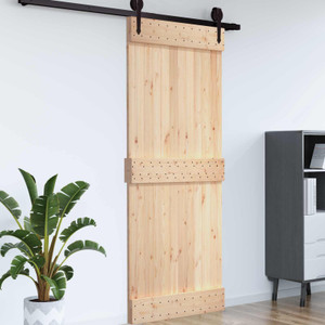 Flat Door NARVIK 27.6" x 82.7" Solid Pine Wood (Untreated) A949-42047082
