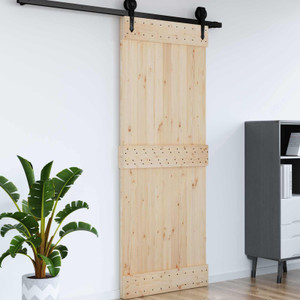  Flat Door NARVIK 35.4" x 82.7" Solid Pine Wood (Untreated) A949-42047085