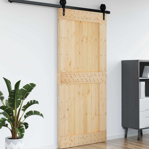  Door NARVIK 39.37 x 82.68 in Solid Pine Wood (Untreated) A949-42047093