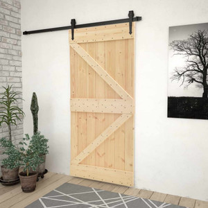  Door NARVIK 31.50 x 82.68 in Solid Pine Wood (Untreated) A949-351042