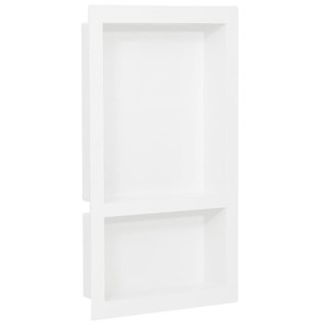  Shower Niche with 2 Compartments High Gloss White 16.1"x27.2"x3.5 A949-151398