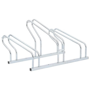  Bicycle Stand for 3 Bikes Floor Freestanding Galvanized Steel A949-4005574