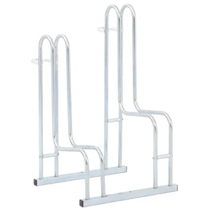  Bicycle Stand for 2 Bikes Floor Freestanding Galvanized Steel A949-4005568