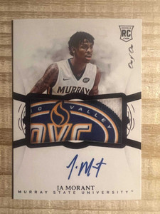 Ja Morant 2019 Rookie Autograph Facsimile Printed Patch RP College Basketball Card - Murray State U X584-AoWdZhNS4j8Z