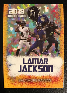 Lamar Jackson 2018 Rookie Limited Edition Cracked Ice Football Card - Baltimore Ravens X584-NzUM0e1xcCzp