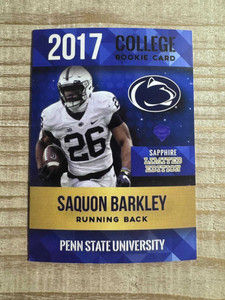 Saquon Barkley 2017 Sapphire Limited Edition College Rookie Card Penn State University X584-DT8nxLQfpAda