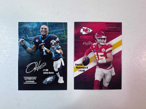 Patrick Mahomes II 2017 & Jalen Hurts 2020 Rookie Autograph Facsimile Super Bowl LIX (59) Lot X584-6Xh5GQXBw11C