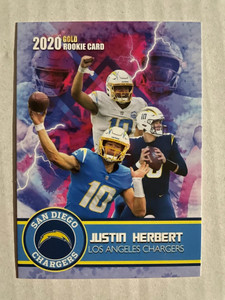Justin Herbert 2020 Gold Rookie Card Misprinted San Diego Charges Football Card X584-YV2xCAjILDGq