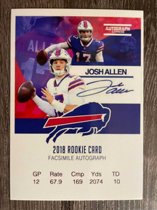 Josh Allen 2018 Rookie Autograph Express Autograph Facsimile Football Card - Buffalo Bills X584-dF96xme9FcOj