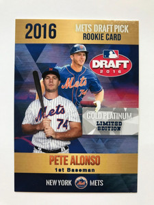 Pete Alonso 2016 MLB Draft Card Rookie #74 Phenoms Limited Edition Gold Platinum - New York Mets X584-KMjXRF7ygXuL
