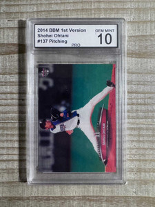 Shohei Ohtani 2014 BBM 1st Version Nippon-Ham Fighters Japanese Rookie Card #137 - Pro Graded Gem M X584-Y4XFWUU5RpA0