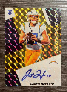 Justin Herbert 2020 Rookie Autograph Facsimile Prism Style RP Football Card - Los Angeles Chargers X584-15DVhBZCx5N8