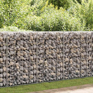  Gabion Wall with Covers Galvanized Steel 31.5"x7.87"x39.4 A949-143577