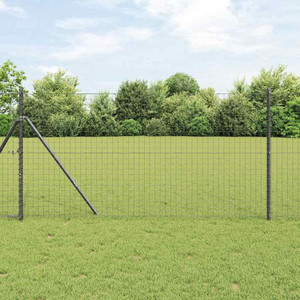  Euro Fence 3.28 x 32.81 ft PVC-coated iron Grey A949-42004477