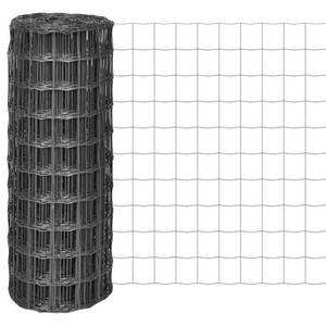  Euro Fence Steel 32.8x3.3'Grey A949-142509