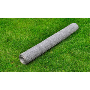  Chicken Wire Fence Galvanized Steel 82'x3.3'Silver A949-140423