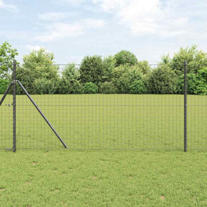 Euro Fence 3.94 x 82.02 ft PVC-coated iron Grey A949-42004518