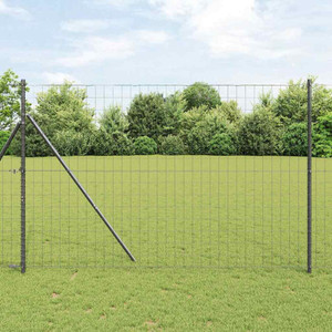  Euro Fence 5.25 x 32.81 ft PVC-coated iron Grey A949-42004505