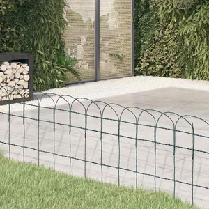  Garden Border Fence Powder-coated Iron 32.8'x1.3' A949-141071