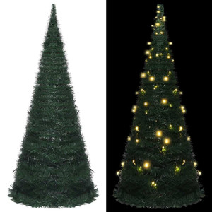  Pop-up String Artificial Pre-lit Christmas Tree Green 7 ft A949-321525