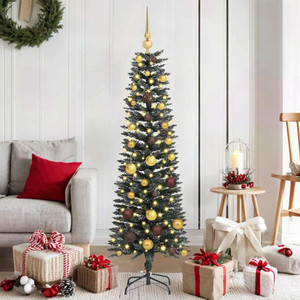  Artificial Christmas Tree with 150 LEDs Green 59.06 in A949-3395925