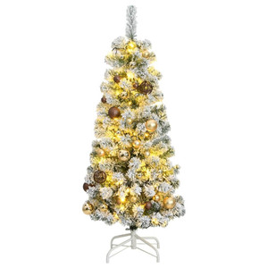  Artificial Hinged Christmas Tree 150 LEDs & Ball Set 47.2 A949-3210455