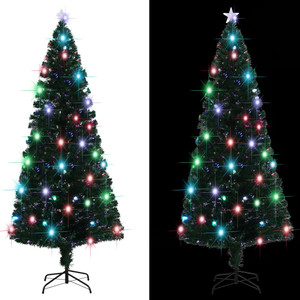  Pre-lit Christmas Tree with Stand 7 ft Fiber Optic A949-329033