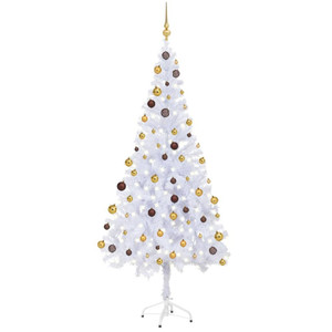 Artificial Pre-lit Christmas Tree with Ball Set 70.9" 620 Branches A949-3077494