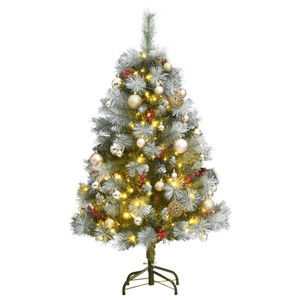Artificial Hinged Christmas Tree 150 LEDs & Ball Set 47.2 A949-3210195