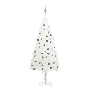 Artificial Pre-lit Christmas Tree with Ball Set White 47.2 A949-3077718
