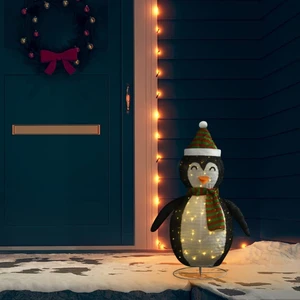 Decorative Christmas Snow Penguin Figure LED Luxury Fabric 3 ft A949-328501