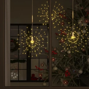 Outdoor Christmas Firecrack Lights 4pcs Warm White 7.9" 560 LEDs A949-328598