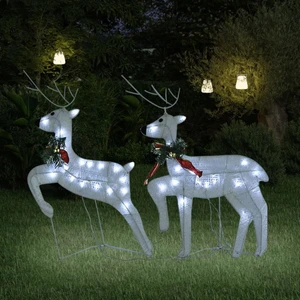 Christmas Reindeers 2 pcs White 40 LEDs A949-342685