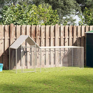 Chicken Coop 9.8'x3.3'x4.9'Galvanized Steel A949-144554